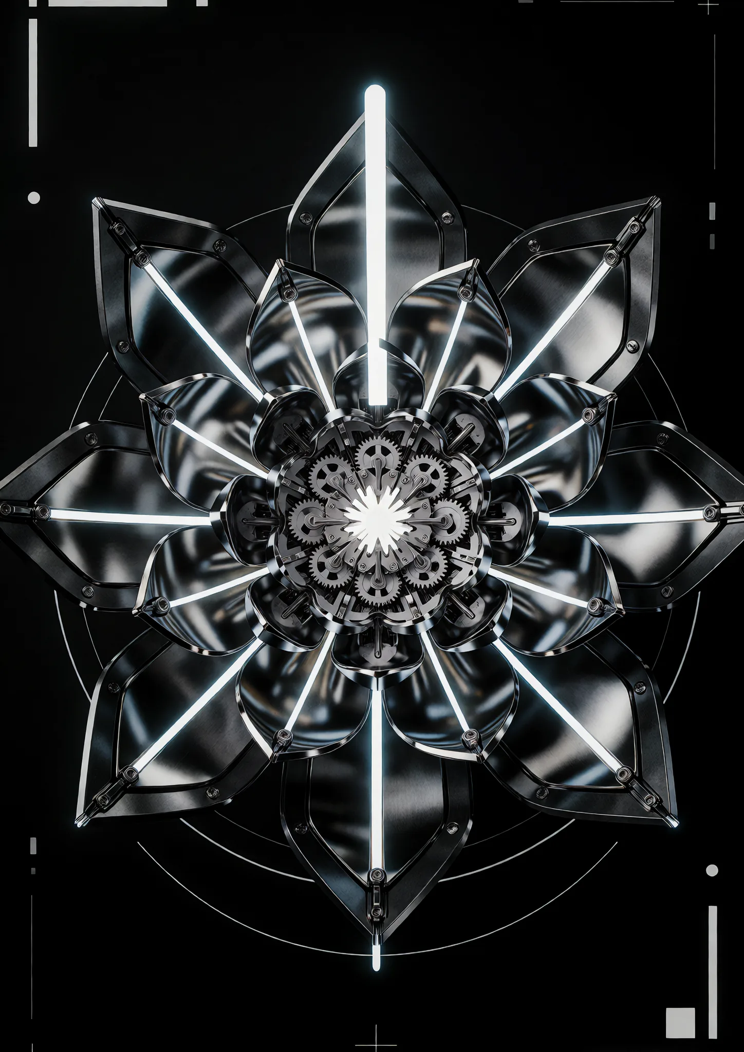 Noir Cybernetic Lotus